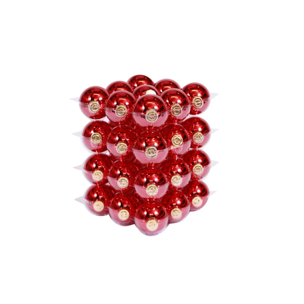 Boules de Noël classiques rouges 6 cm - 36 boules