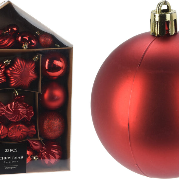Assorted Red Christmas Bauble Kit
