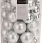 Kit of 100 silver Christmas baubles – multi-sizes