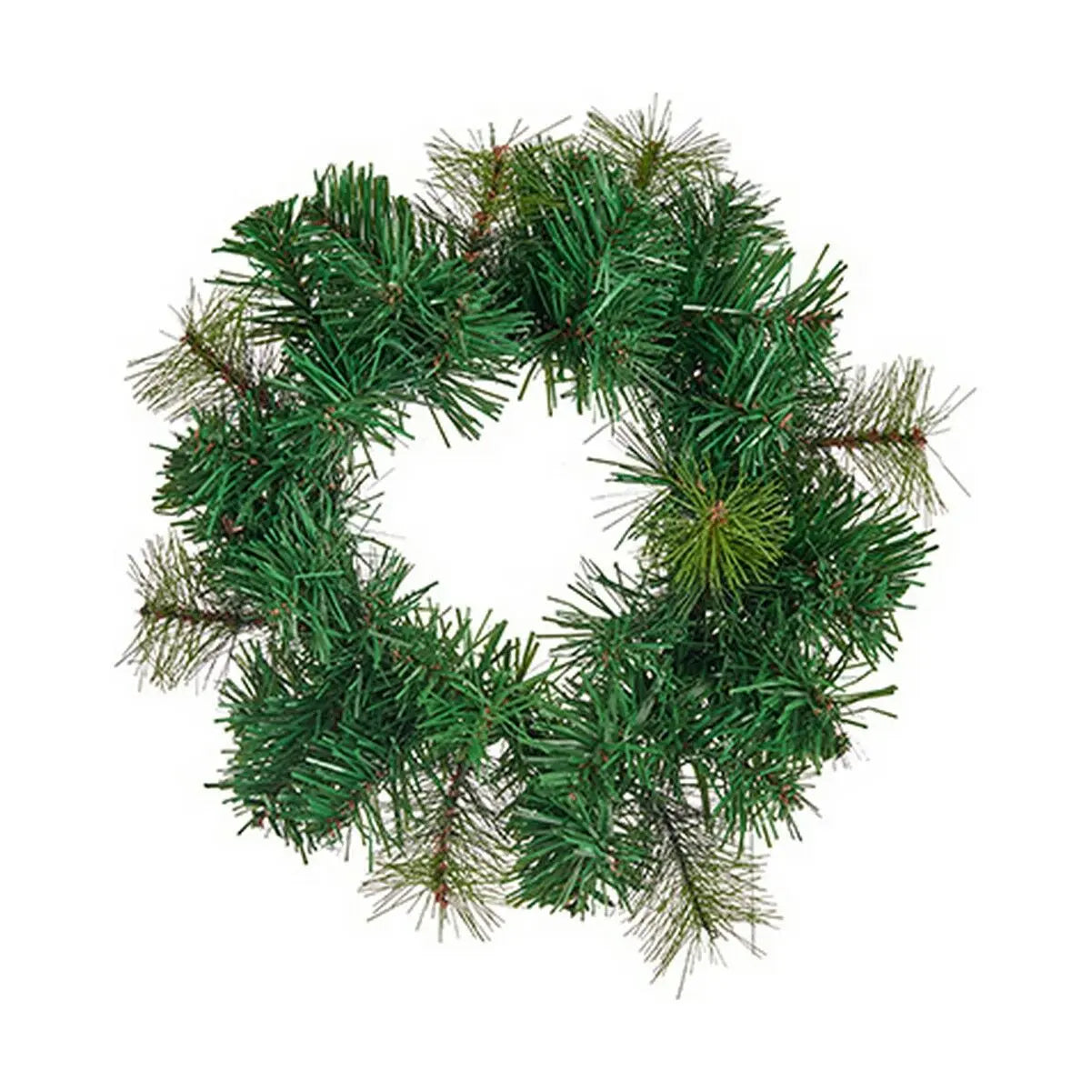 Couronne de Noël Vert Plastique 24 x 11 x 24 cm - Sapin Belge