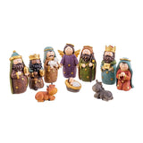 Décorations de Noël Naissance/Crèche Multicouleur Polyrésine 12,5 cm (10 Pièces) - Sapin Belge