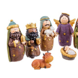 Décorations de Noël Naissance/Crèche Multicouleur Polyrésine 12,5 cm (10 Pièces) - Sapin Belge