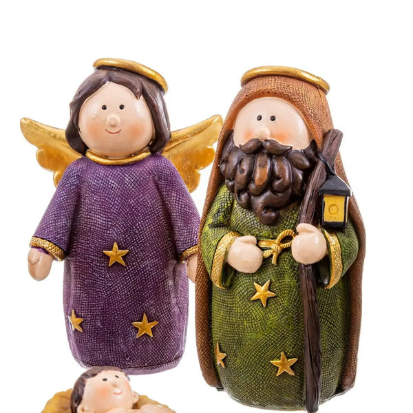 Décorations de Noël Naissance/Crèche Multicouleur Polyrésine 12,5 cm (10 Pièces) - Sapin Belge