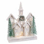 Décorations de Noël Blanc Vert Bois Plastique ville 30 x 10 x 43 cm - Sapin Belge