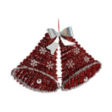 Décorations de Noël Lumière LED Cloches 30,8 x 5,4 x 50,5 cm Rouge Blanc - Sapin Belge