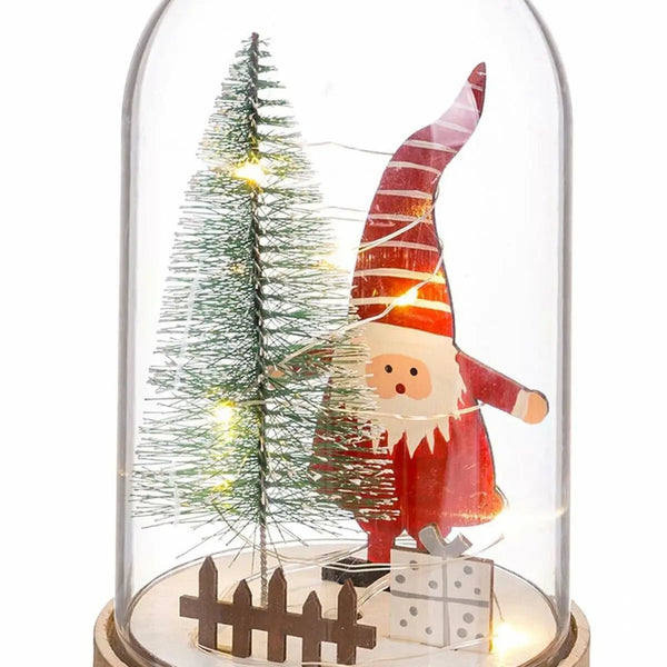 Décorations de Noël Multicouleur Bois Verre 11 x 11 x 18 cm - Sapin Belge