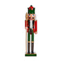 Figurine Décorative Casse-Noisette Musique Mouvement Rouge Vert Extensible Plastique - Sapin Belge