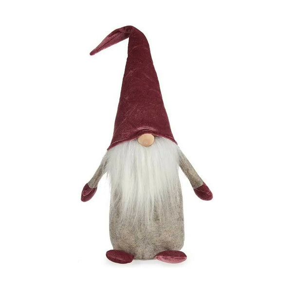 Figurine Décorative Gnome Gris Bordeaux Blanc Bois Sable 14 x 48 x 17,5 cm - Sapin Belge