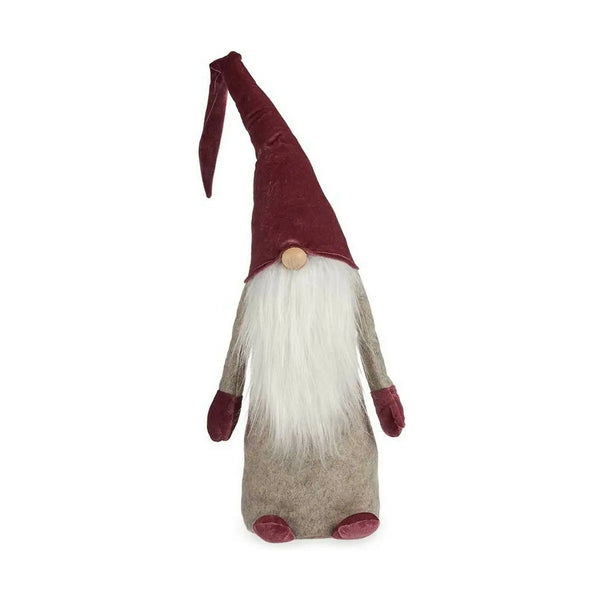 Figurine Décorative Gnome Gris Bordeaux Blanc Bois Sable 20 x 100 x 25 cm - Sapin Belge