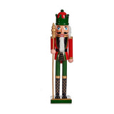 Figurine Décorative Rouge Vert Casse-Noisette 18,5 x 81,5 x 16,5 cm Plastique - Sapin Belge