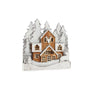 Figurine Décorative ville Noël Blanc Marron Bois 44 x 43 x 6 cm - Sapin Belge