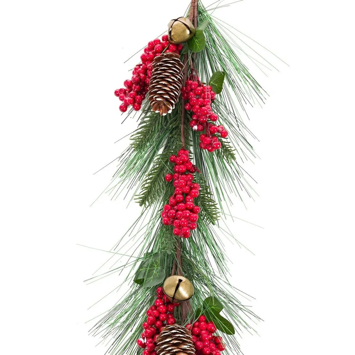 Guirlande de Noël Rouge Vert Plastique Ananas 140 cm - Sapin Belge