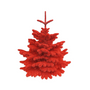 Sapin de Noël Nordmann floqué rouge