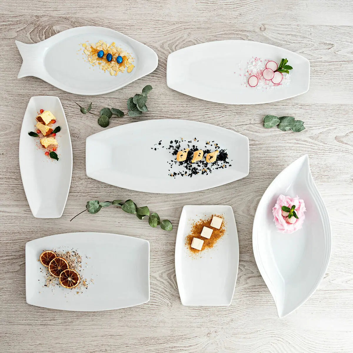 Plat à Gratin Quid Gastro Céramique Blanc (32.5 x 15,5 x 2,5 cm) (Pack 6x) - Sapin Belge