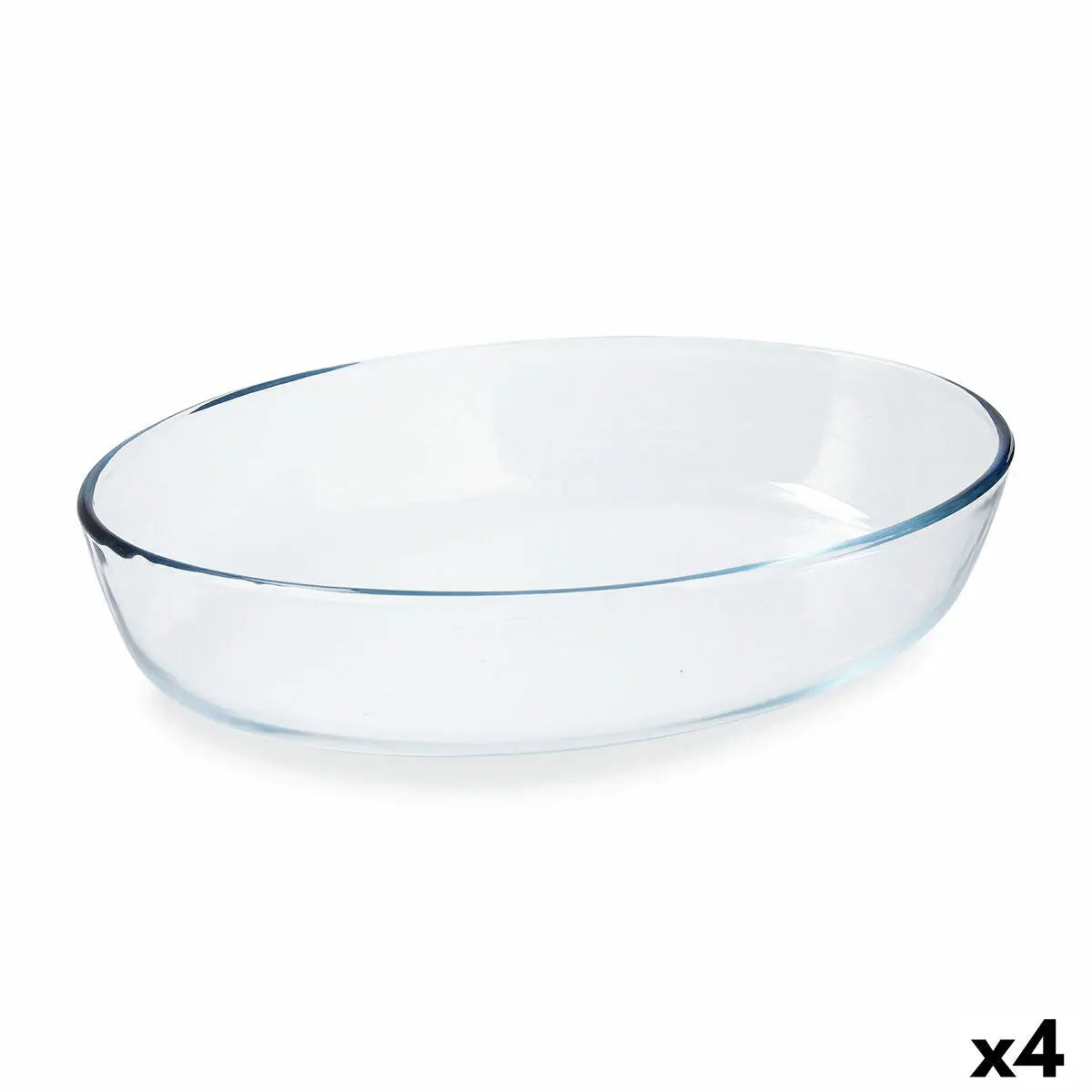 Plat de Four Pyrex Classic Ovale 30 x 21 x 7 cm Transparent verre (4 Unités) - Sapin Belge