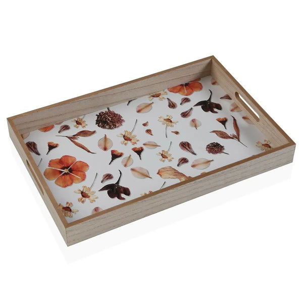 Plateau Versa Fleurs Bois MDF 30 x 5 x 45 cm - Sapin Belge