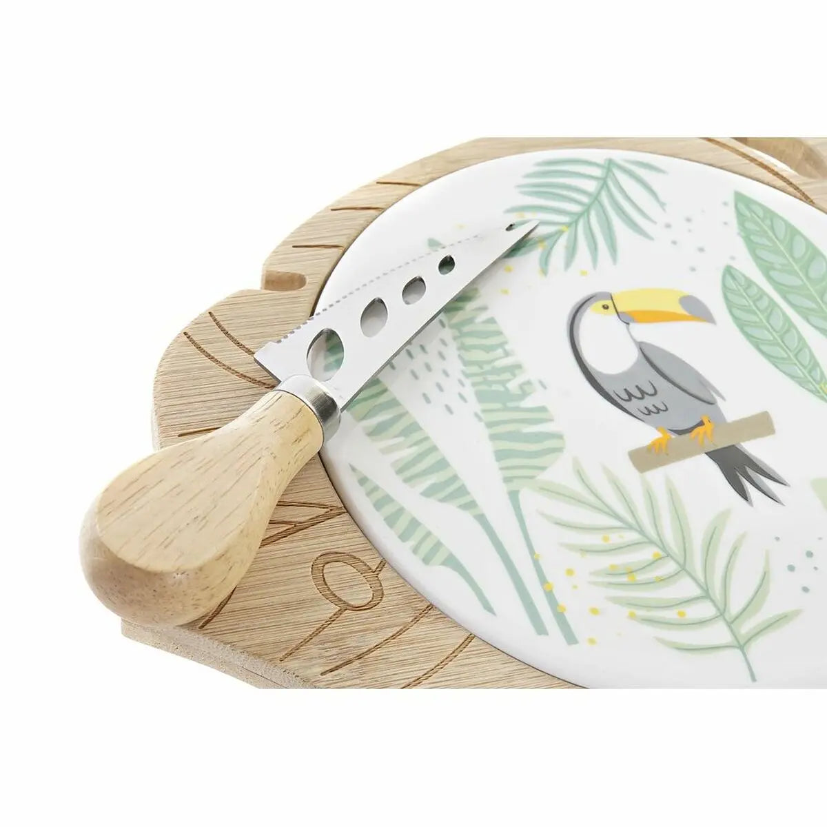 Plateau à fromages DKD Home Decor Multicouleur Bambou Grès Tropical 28 x 18 x 3 cm - Sapin Belge