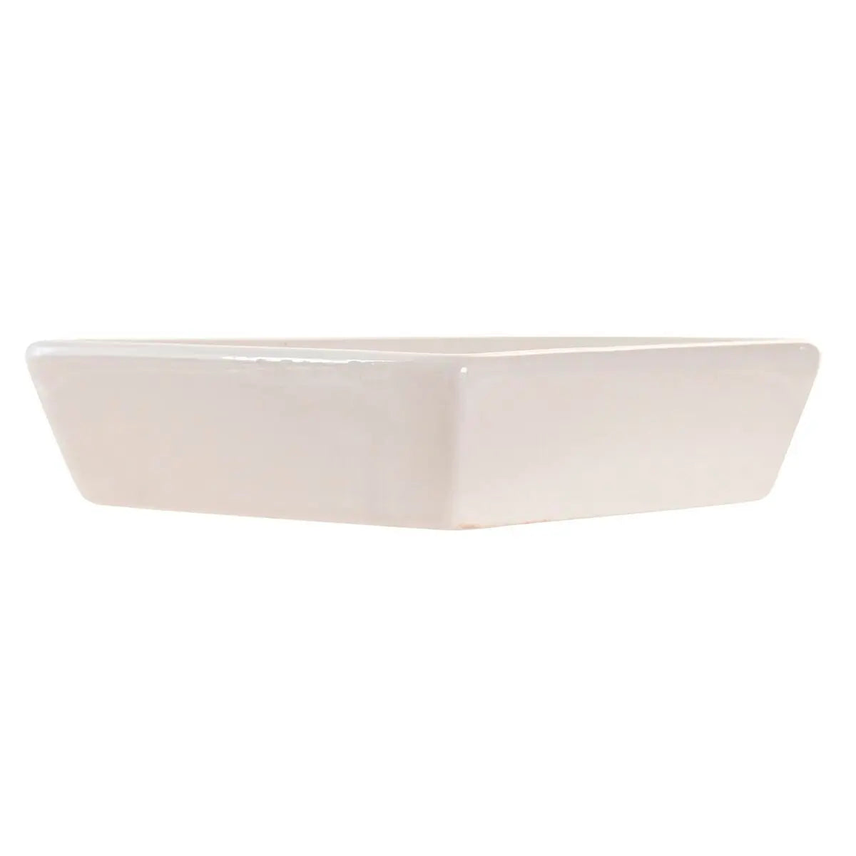 Plateau apéritif DKD Home Decor 21,5 x 21,5 x 1 cm Beige Blanc Grès Traditionnel - Sapin Belge