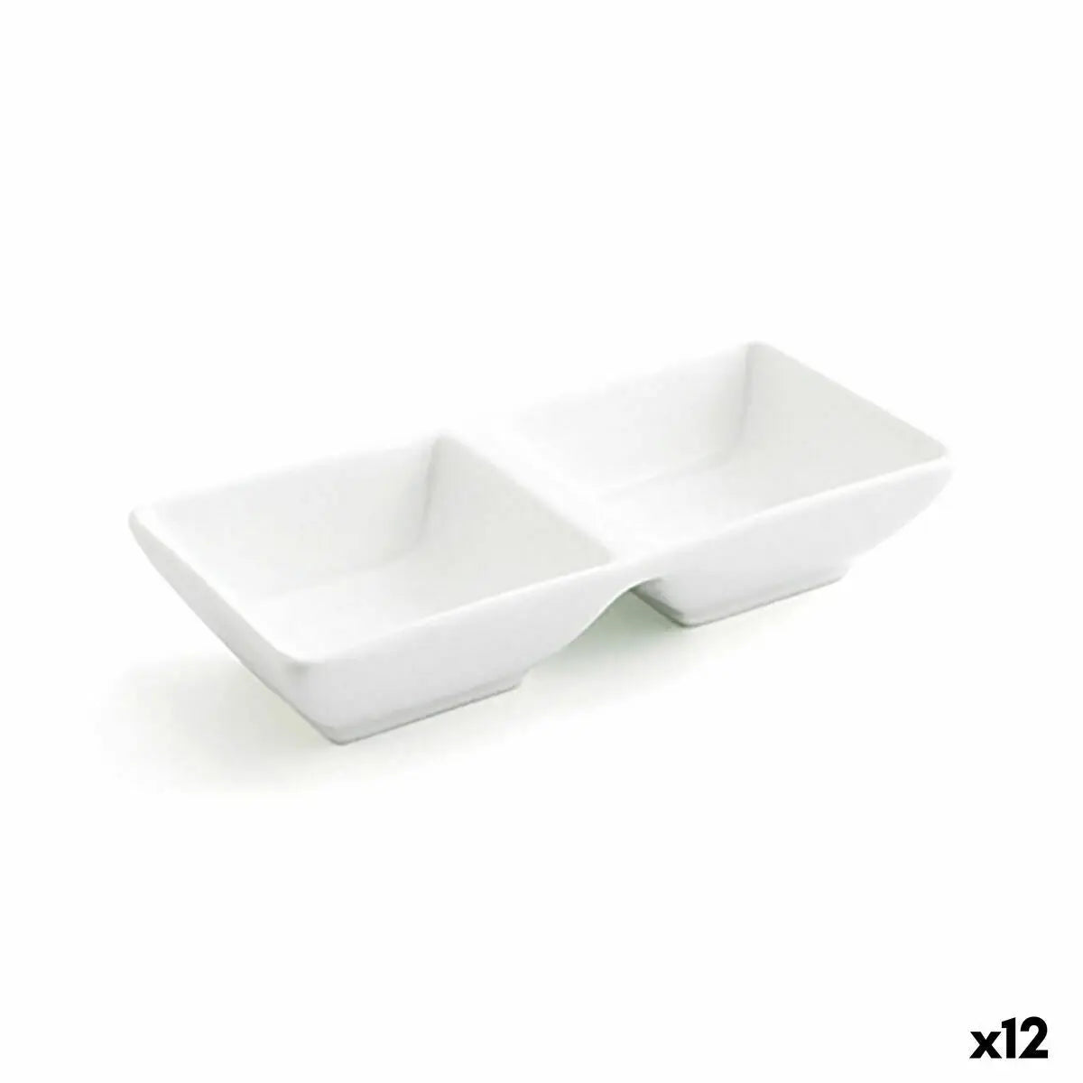 Plateau apéritif Quid Select Céramique Blanc 15 x 7 cm (12 Unités) (Pack 12x) - Sapin Belge