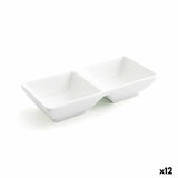 Plateau apéritif Quid Select Céramique Blanc 15 x 7 cm (12 Unités) (Pack 12x) - Sapin Belge