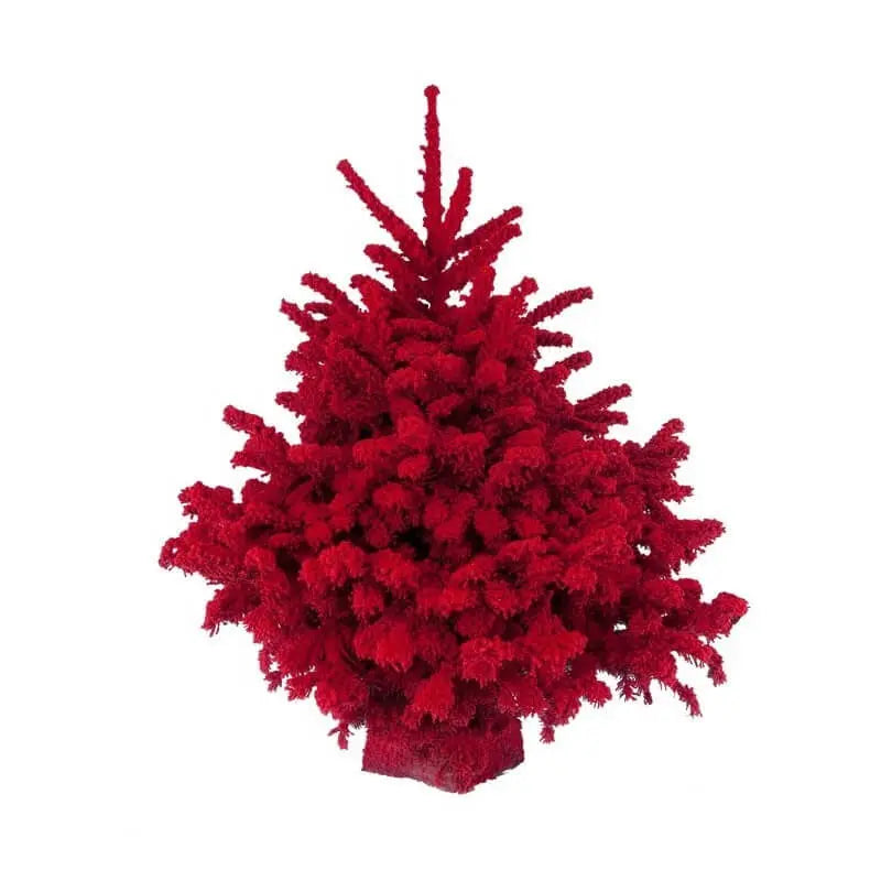 Sapin Nordmann floqué rouge - Sapin Belge