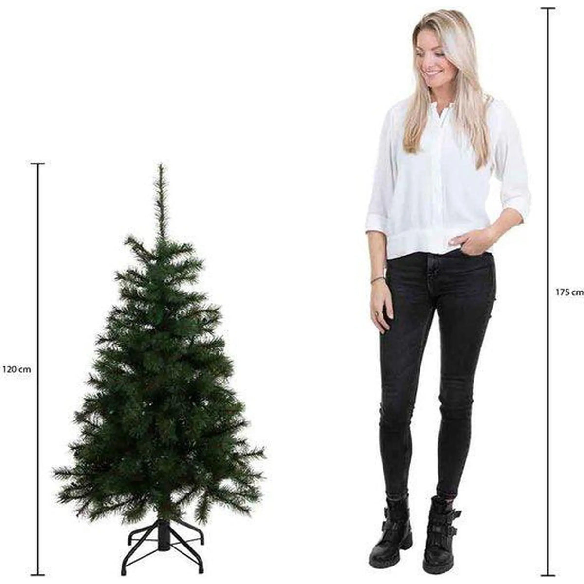 Sapin artificiel - Charlton sapin de noël vert - h120xd76cm - Sapin Belge