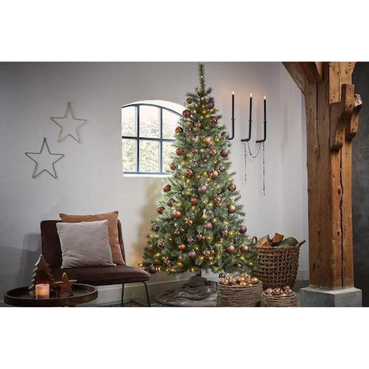 Sapin artificiel Kingston LED - h215xd117cm - Sapin Belge