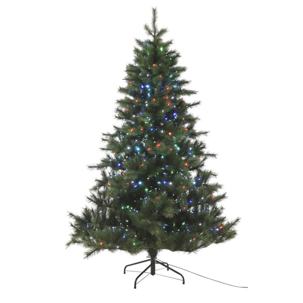 Sapin artificiel - fibre optique Arrow LED multicolore - h215xd148cm - Sapin Belge