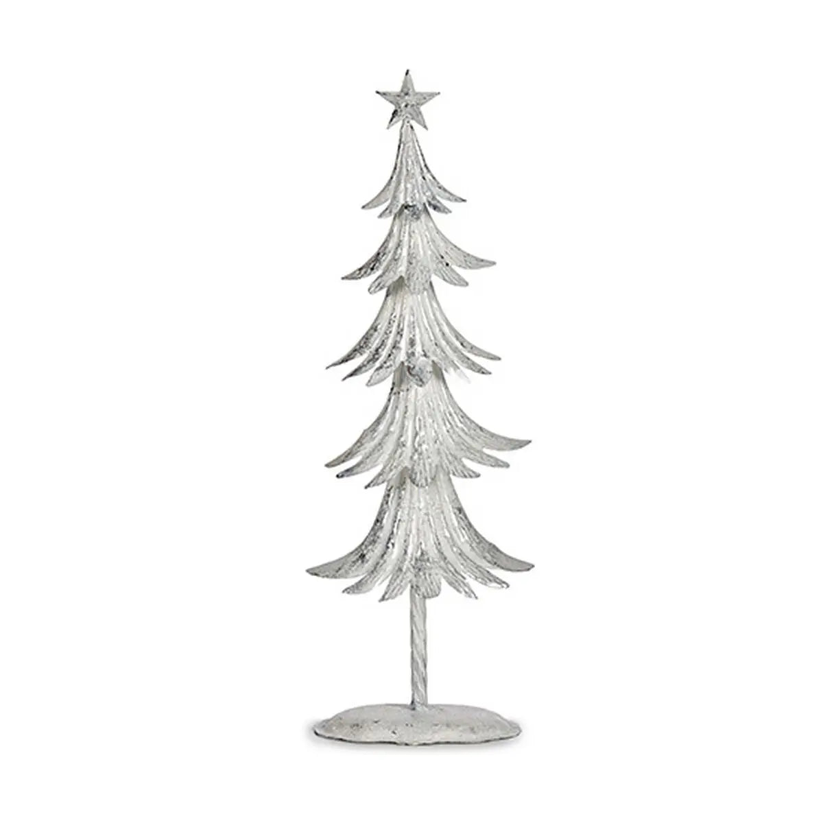 Sapin de Noël 17,5 x 50 x 11 cm Métal Blanc - Sapin Belge