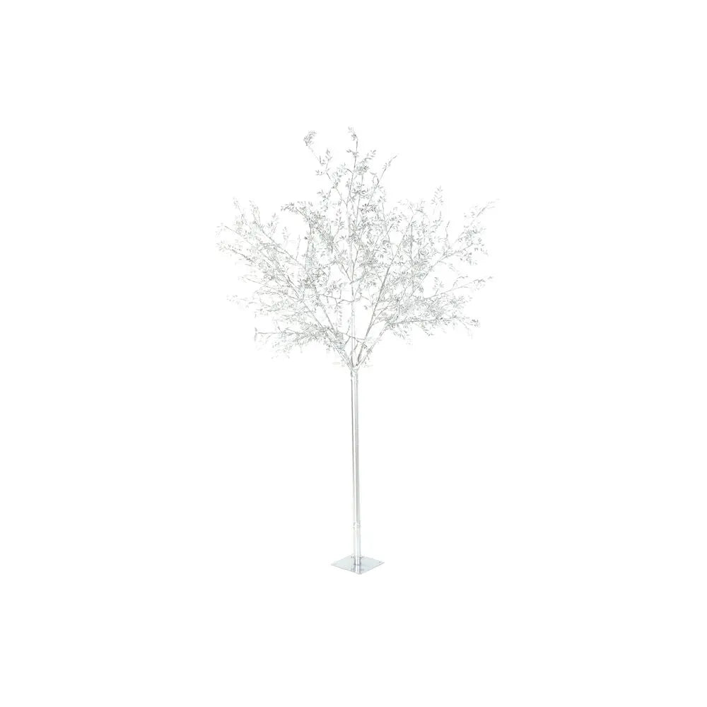 Sapin de Noël DKD Home Decor Blanc Argenté Métal Plastique 120 x 120 x 220 cm - Sapin Belge