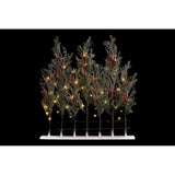 Sapin de Noël DKD Home Decor Blanc Rouge Vert PVC 76 x 12 x 80 cm (3 Unités) - Sapin Belge