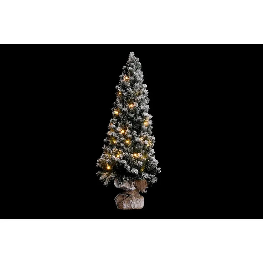 Sapin de Noël DKD Home Decor Blanc Vert Naturel PVC Enneigé 30 x 30 x 70 cm (3 Unités) - Sapin Belge