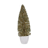 Sapin de Noël Moyen 10 x 33 x 10 cm Doré Bronze Plastique - Sapin Belge