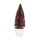 Sapin de Noël Petit Rouge Bleu Plastique 9 x 28 x 9 cm - Sapin Belge