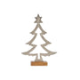 Sapin de Noël silhouette 5 x 29 x 20,5 cm Argenté Bois - Sapin Belge