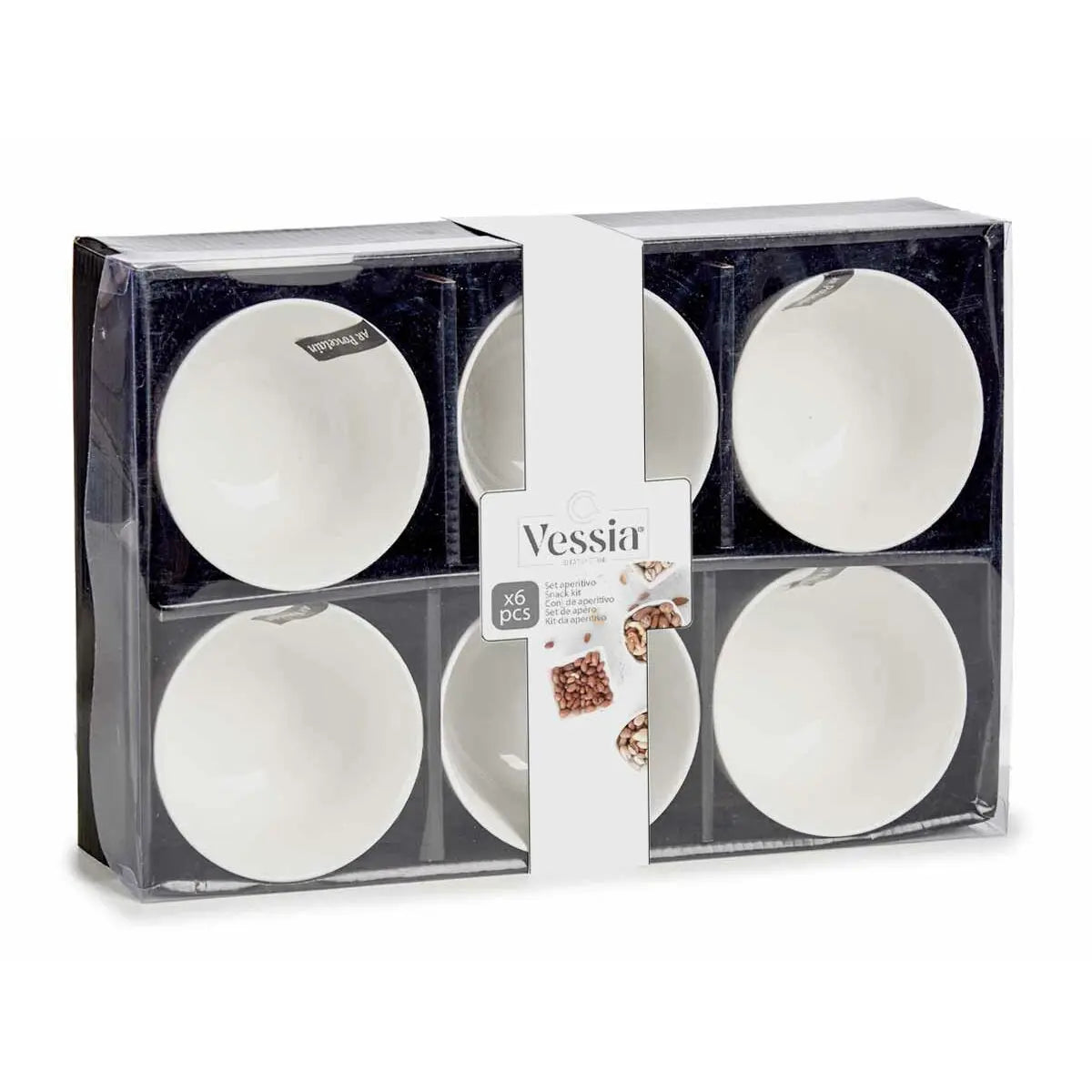 Set de Bols Porcelaine Blanc 150 ml 6 Pièces 11 x 5,5 x 11 cm - Sapin Belge