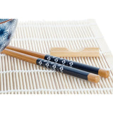 Set de sushi DKD Home Decor 14,5 x 14,5 x 31 cm Bleu Grès Oriental (16 Pièces) - Sapin Belge