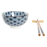 Set de sushi DKD Home Decor Bambou Grès Bleu Oriental 30 x 21 x 7 cm (6 Pièces) - Sapin Belge