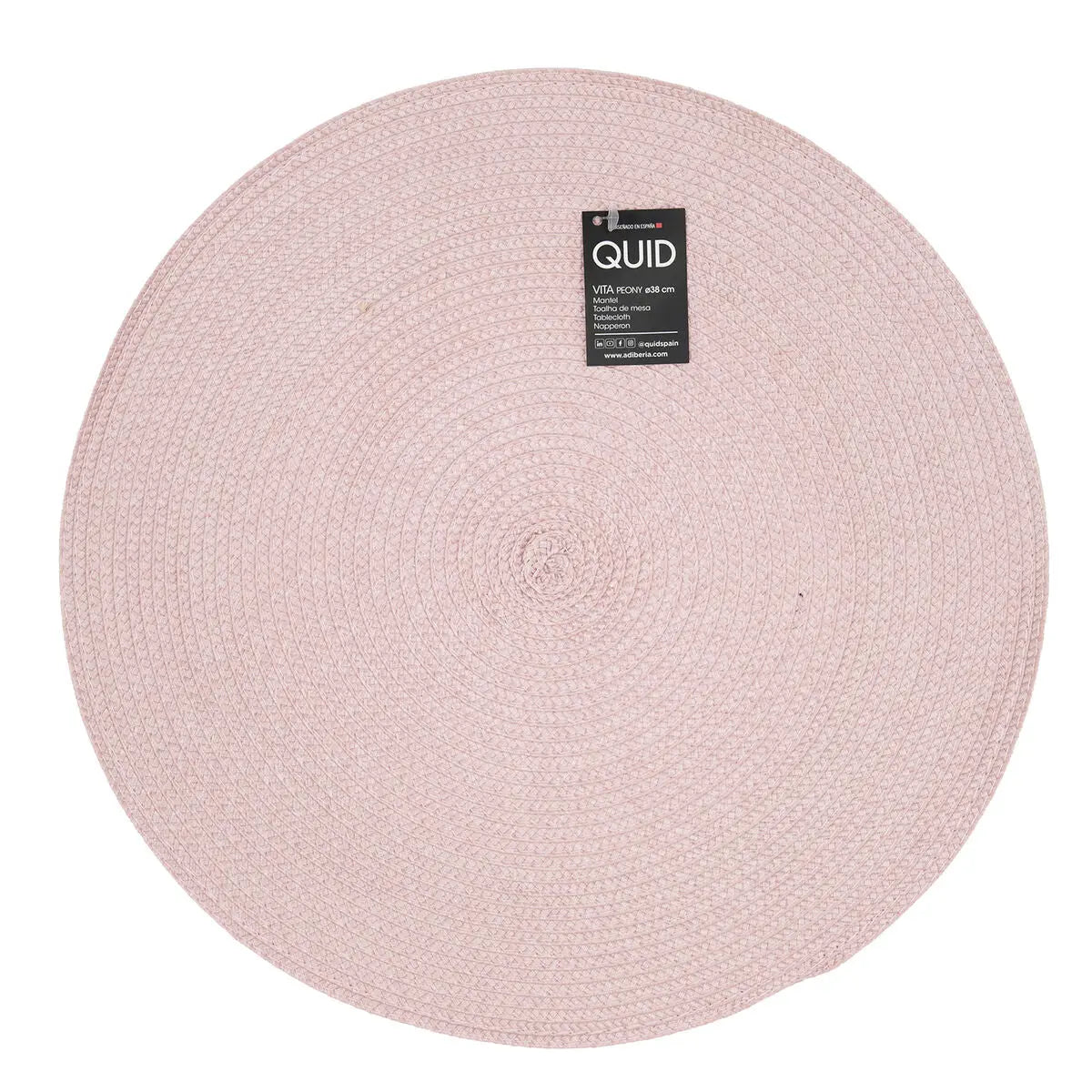 Set de table Quid Vita Peoni Rose Plastique 38 cm (Pack 12x) - Sapin Belge