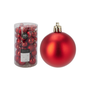 Set de boules de Noël 60pcs rouge