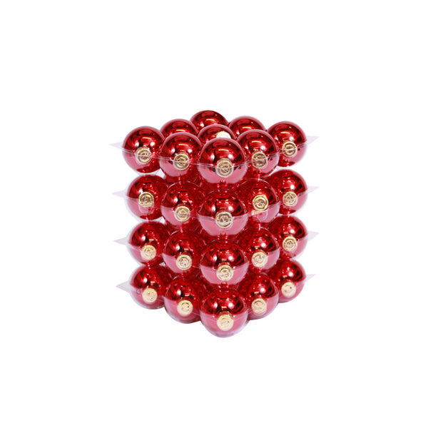 Boules de Noël classiques rouges 6 cm - 36 boules