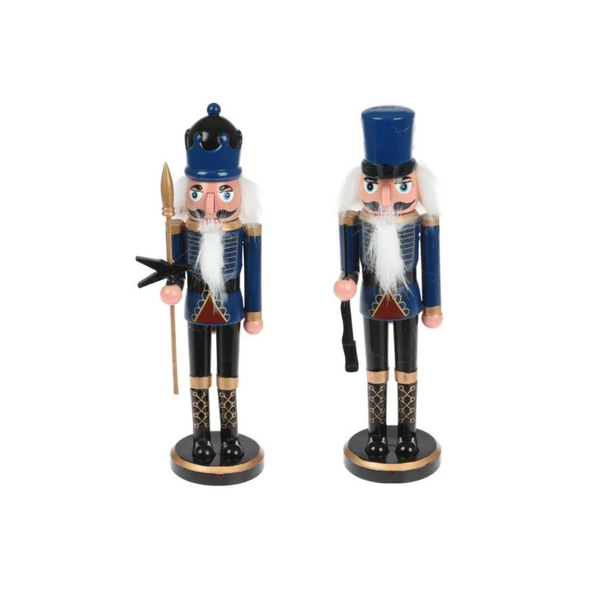 2 blue nutcrackers 28cm