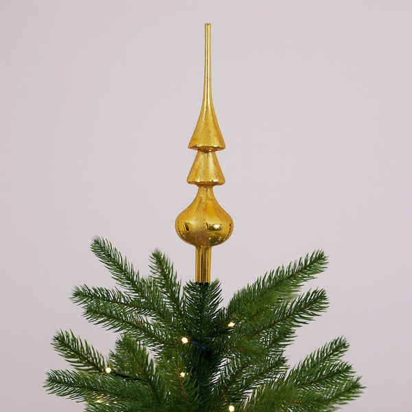 Cimier en verre or et paillettes