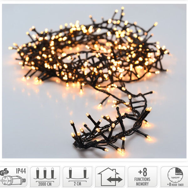 1000 warm white LED garland