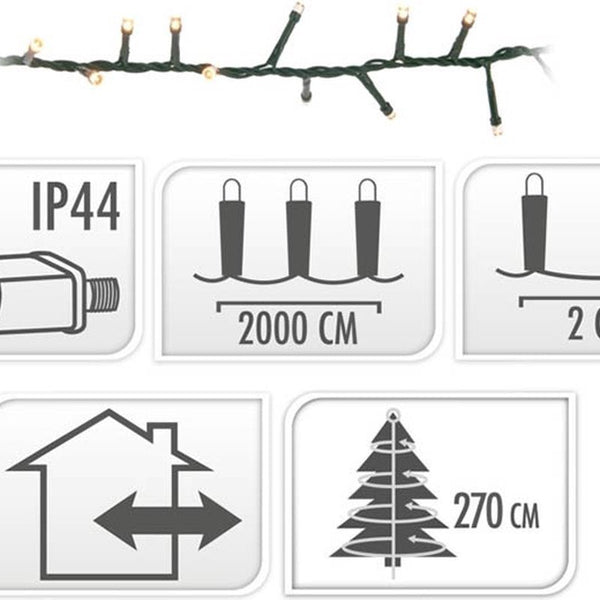 1000 warm white LED garland