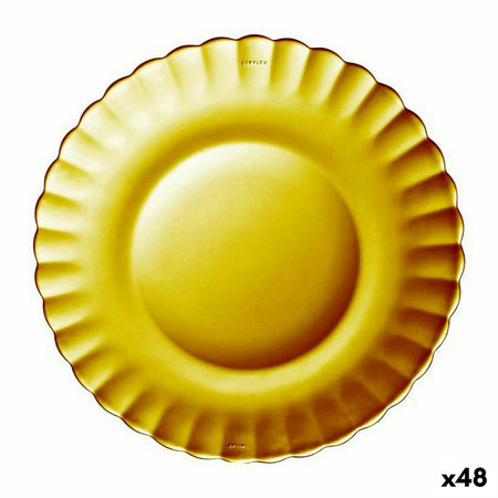 Assiette à dessert Duralex Picardie Verre Ambre Ø 20,5 cm (48 Unités) - Sapin Belge
