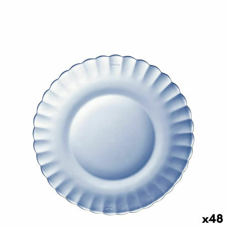 Assiette à dessert Duralex Picardie Bleu Ø 20,5 cm (48 Unités) - Sapin Belge