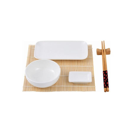 Set de sushi Masterpro Q3565 Porcelaine Blanc Bambou (12 pcs) - Sapin Belge