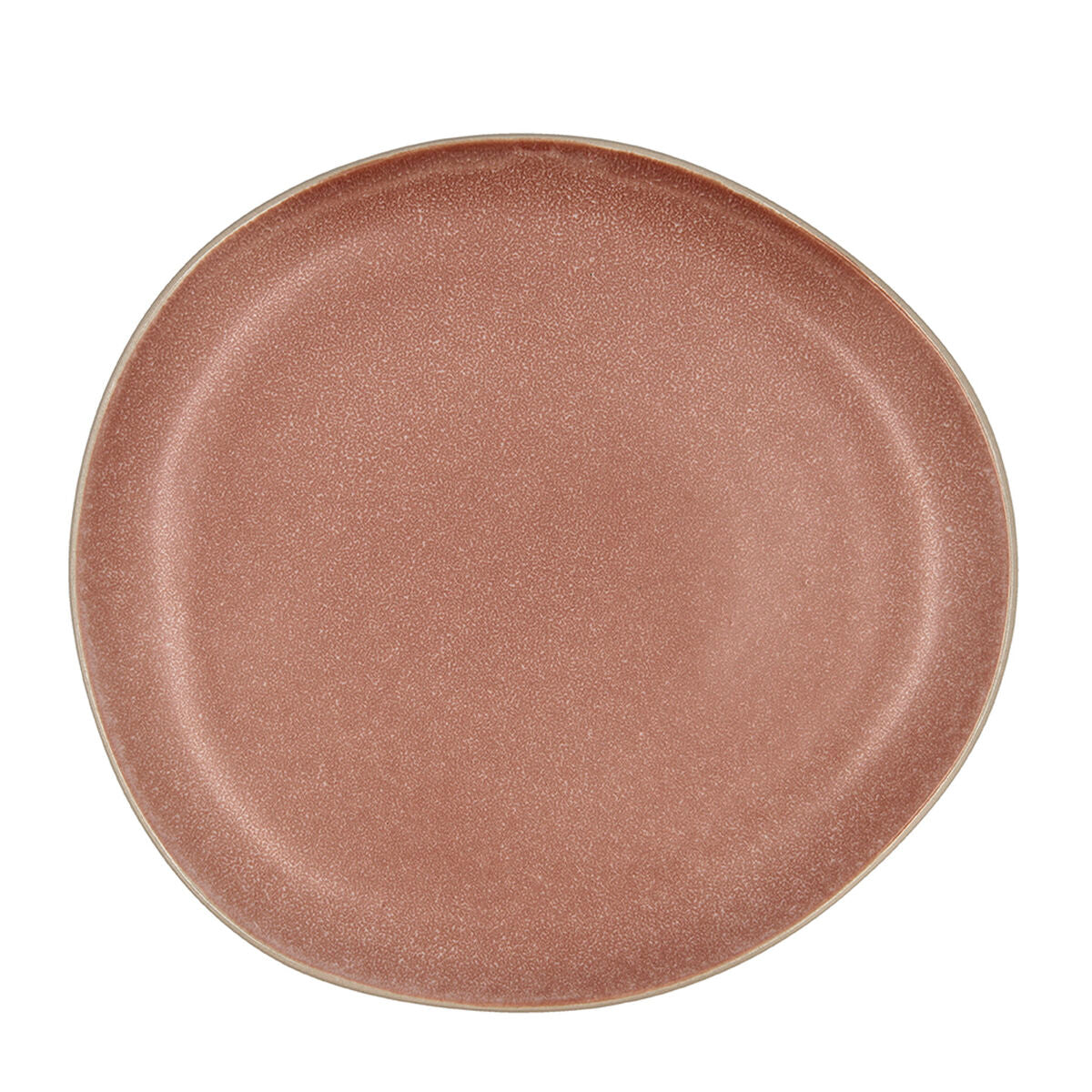 Assiette plate Bidasoa Gio Irrégulier Céramique Marron 26,5 cm (4 Unités) - Sapin Belge