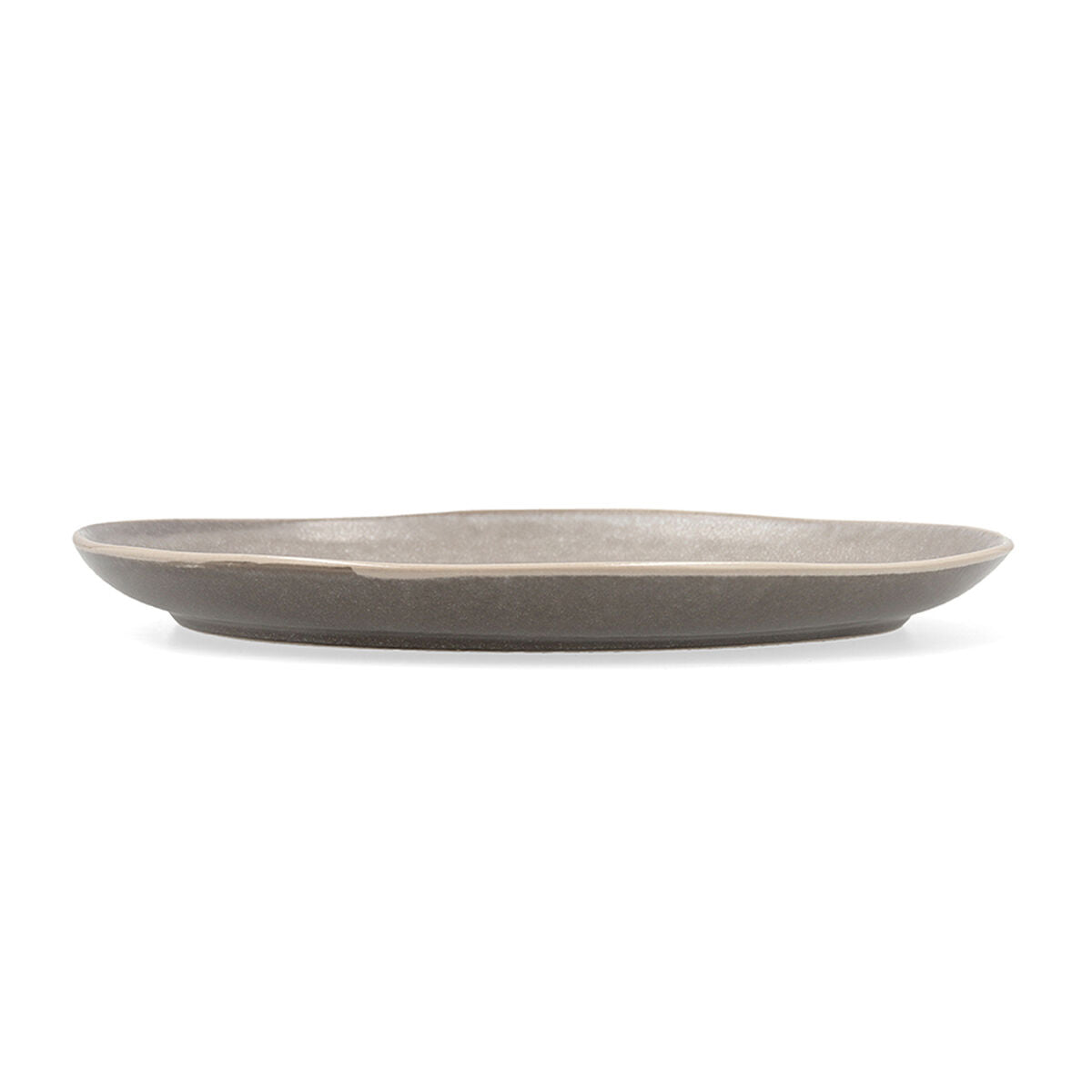 Assiette plate Bidasoa Gio Irrégulier Gris Céramique 26,5 cm (4 Unités) - Sapin Belge